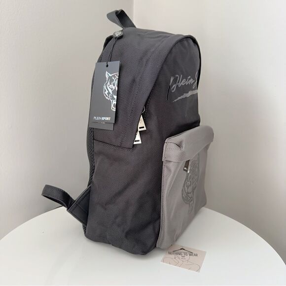 PHILIPP PLEIN SPORT Backpack Grey Black Designer - Picture 2 of 11